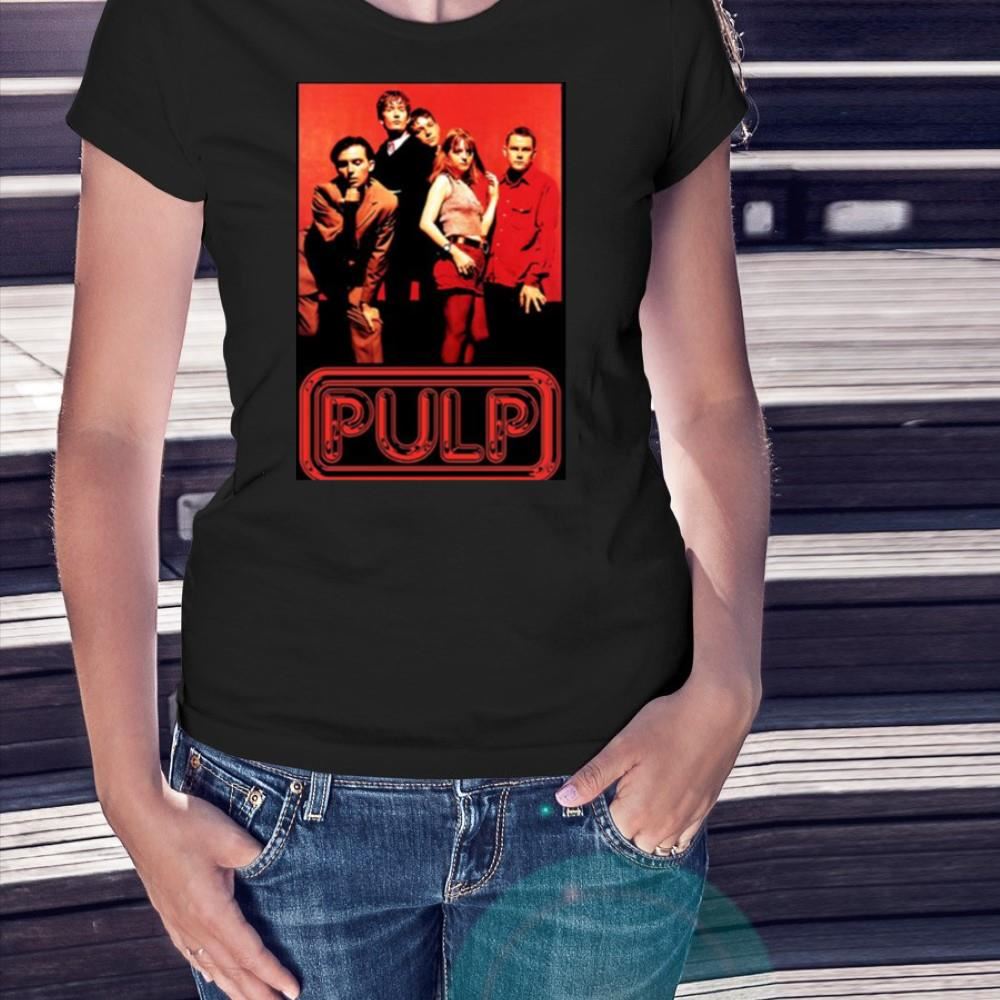 Red Graphic Pulp Band Shirt