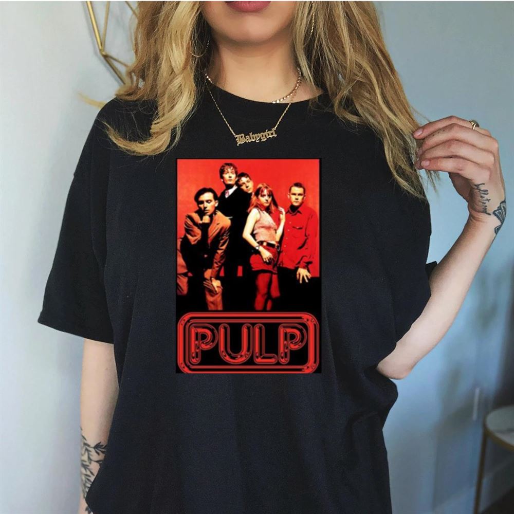 Red Graphic Pulp Band Shirt - Hersmiles