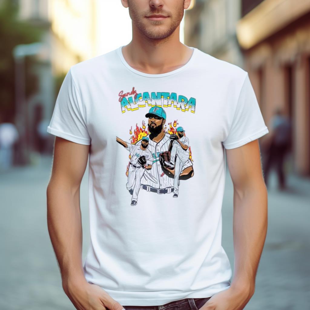 Sandy Alcantara Marlins Fire Shirt