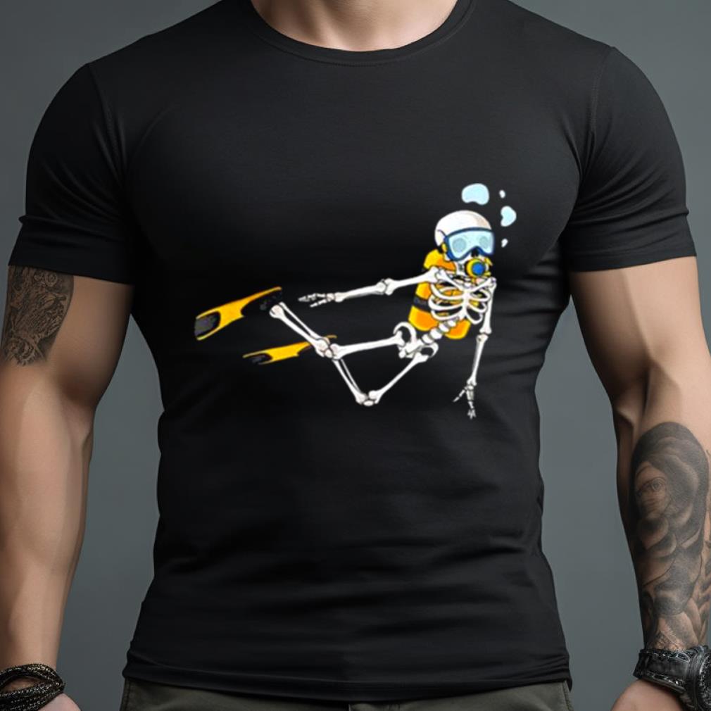 Skeleton Scuba Diver Scuba Diving Underwater Ocean Shirt
