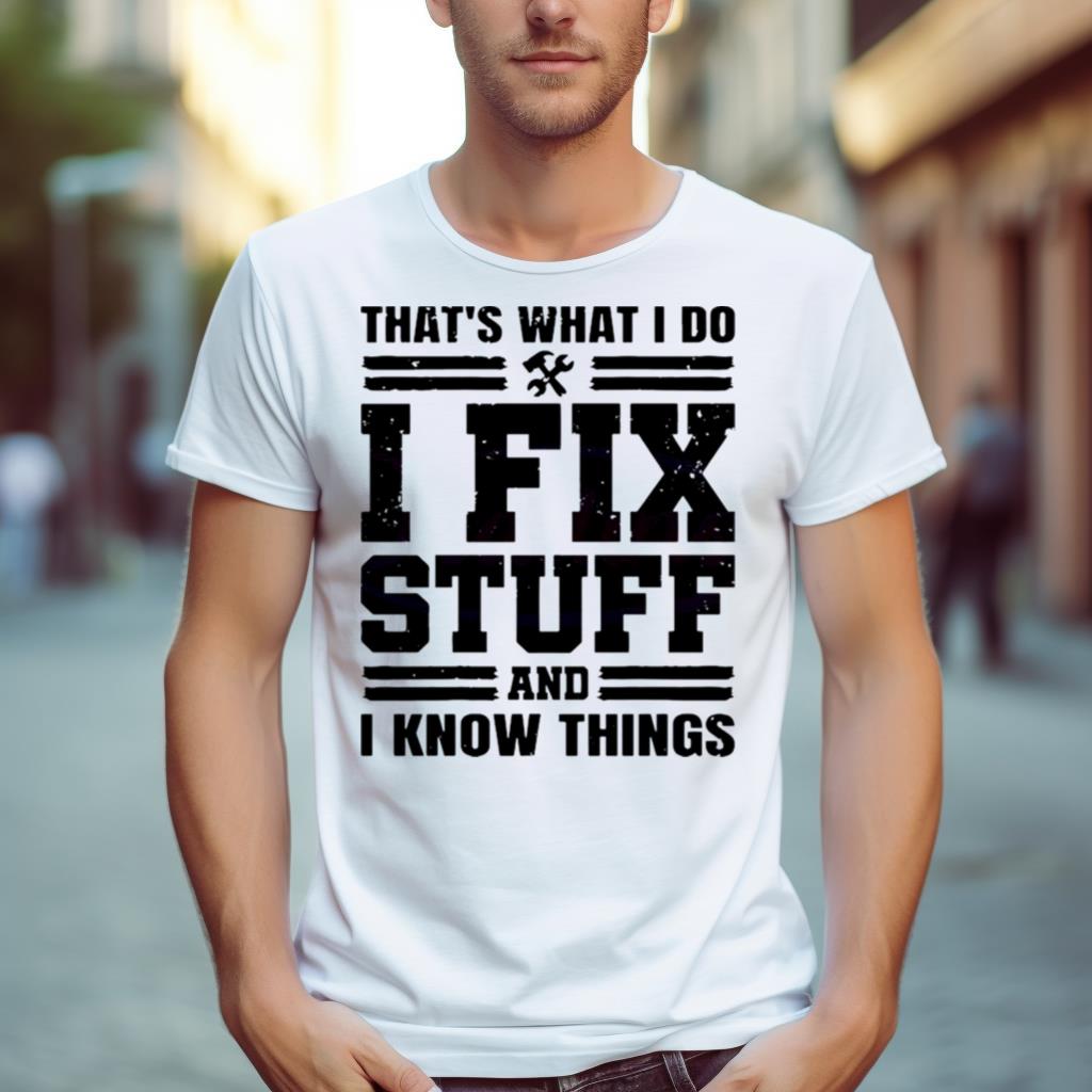 Thats What I Do I Fix Stuff Funny Dad Shirt