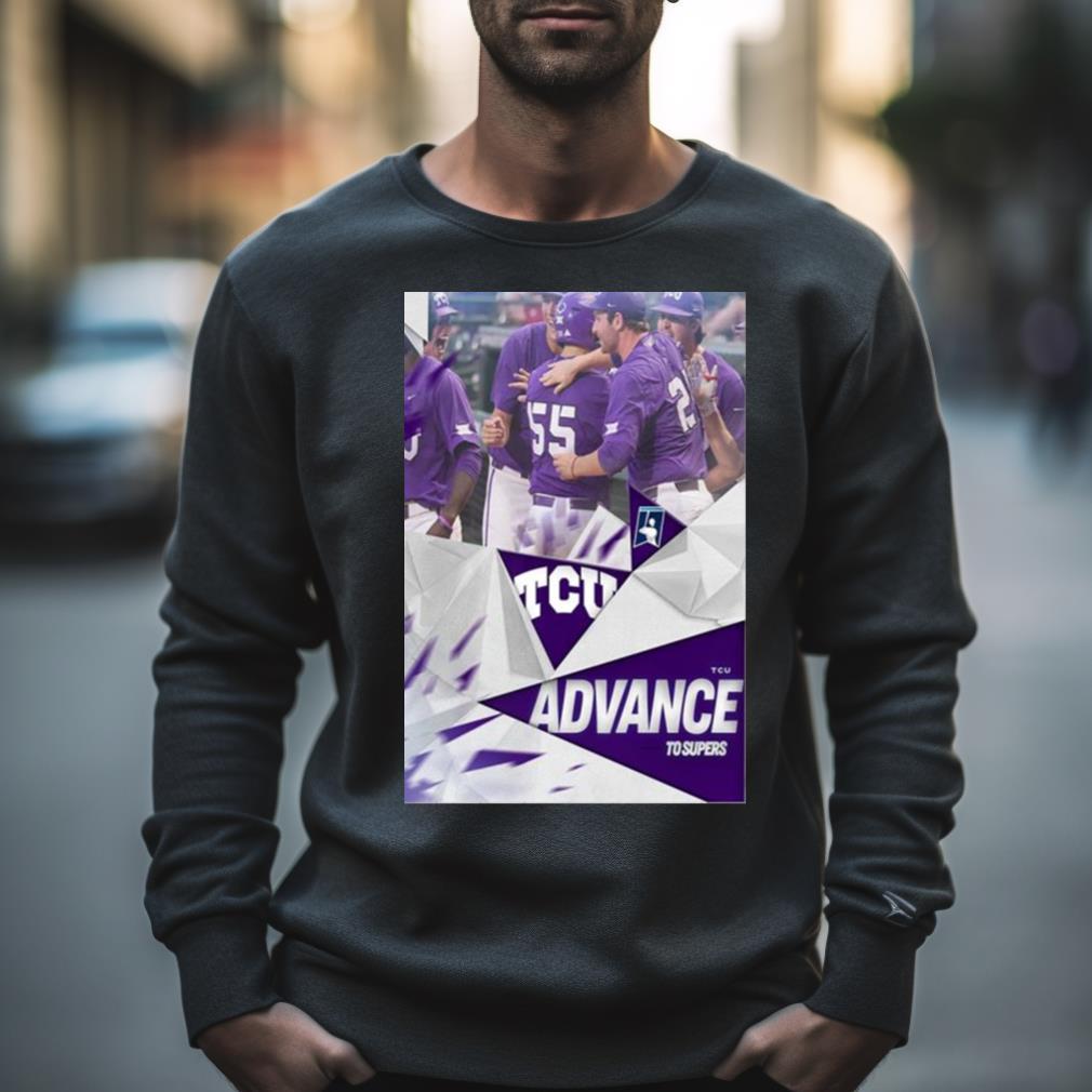 The Horned Frogs TCU Advance To The 2023 NCAA Super Regionals Road To Omaha Shirt