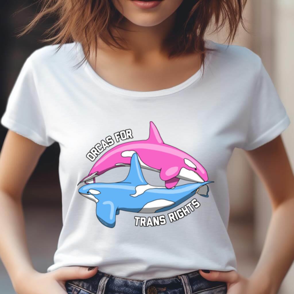 Trans Rights Or I Bites Orcas Cap Shirt Trans Rights Or I Bites Orcas Cap Shirt