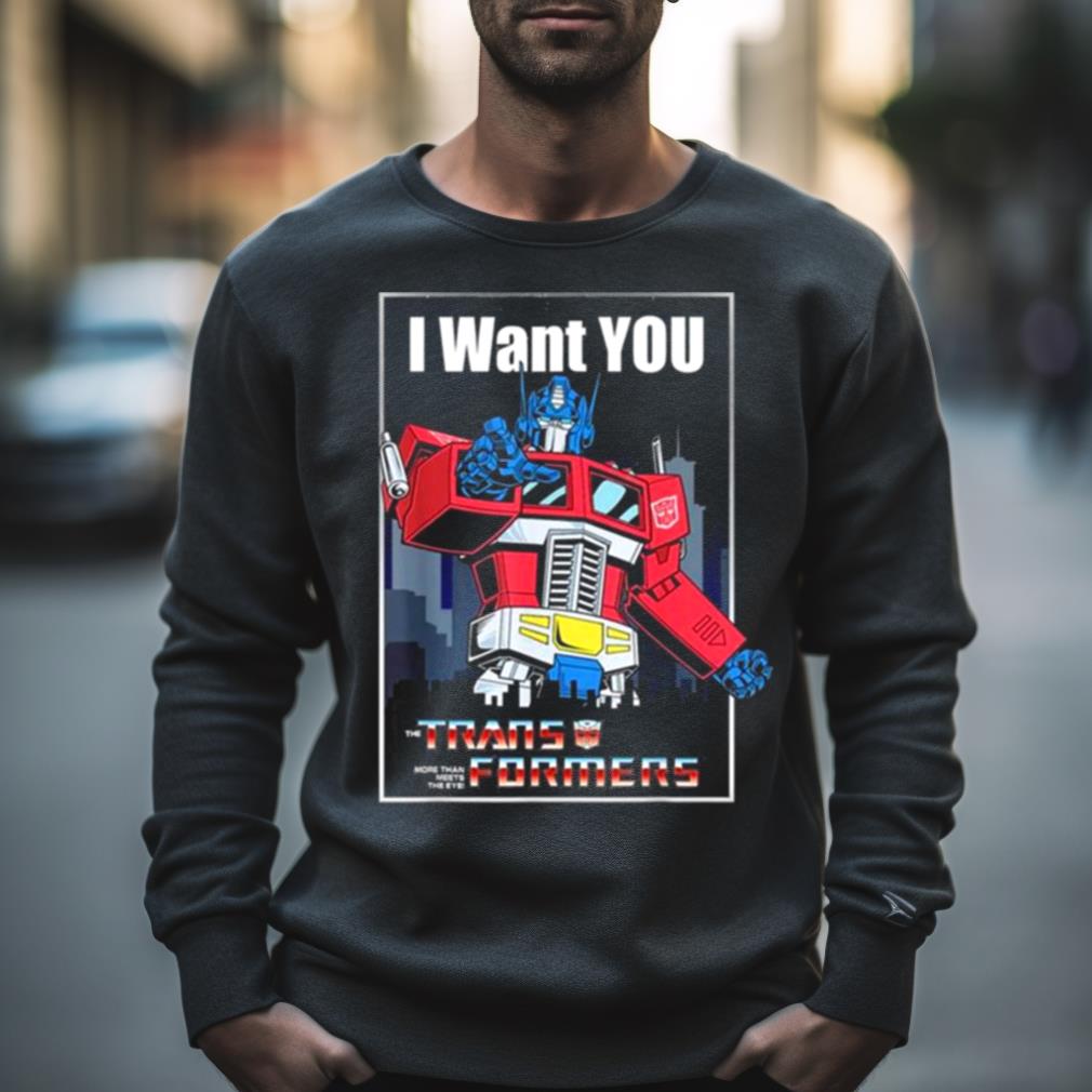 Transformers Optimus Prime I Want You Retro Poster Shirt