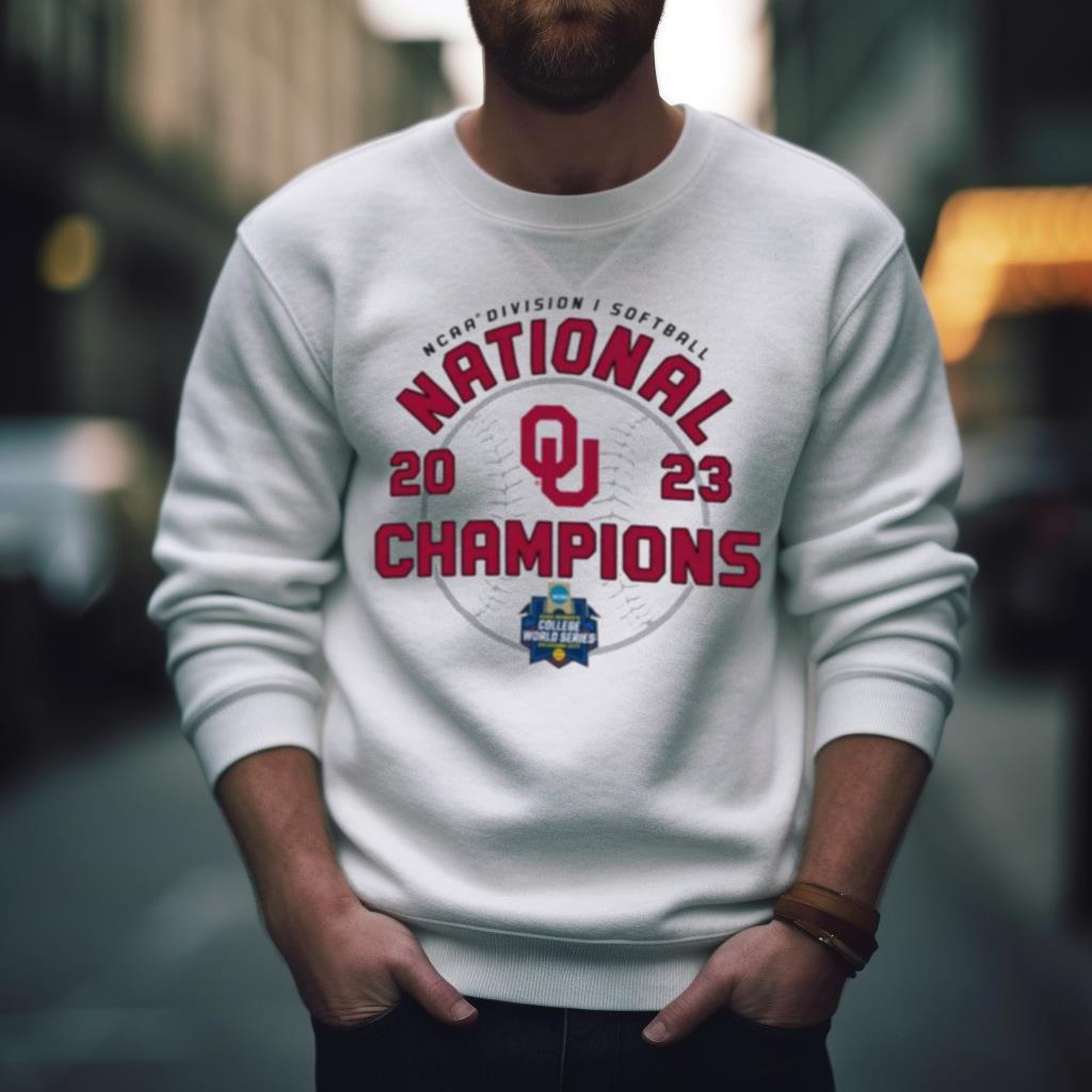 Unisex Champion White Oklahoma Sooners 2023 NCAA Softball Women’s College World Series Champions Locker Room T Shirt