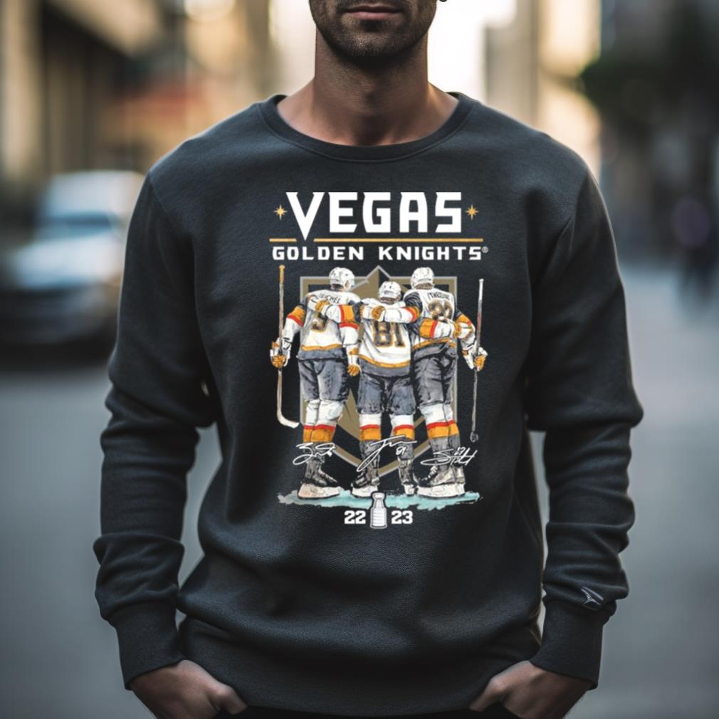 Vegas Hockey Jack Eichel Jonathan Marchessault And Shea Theodore 2023 Signatures Shirt