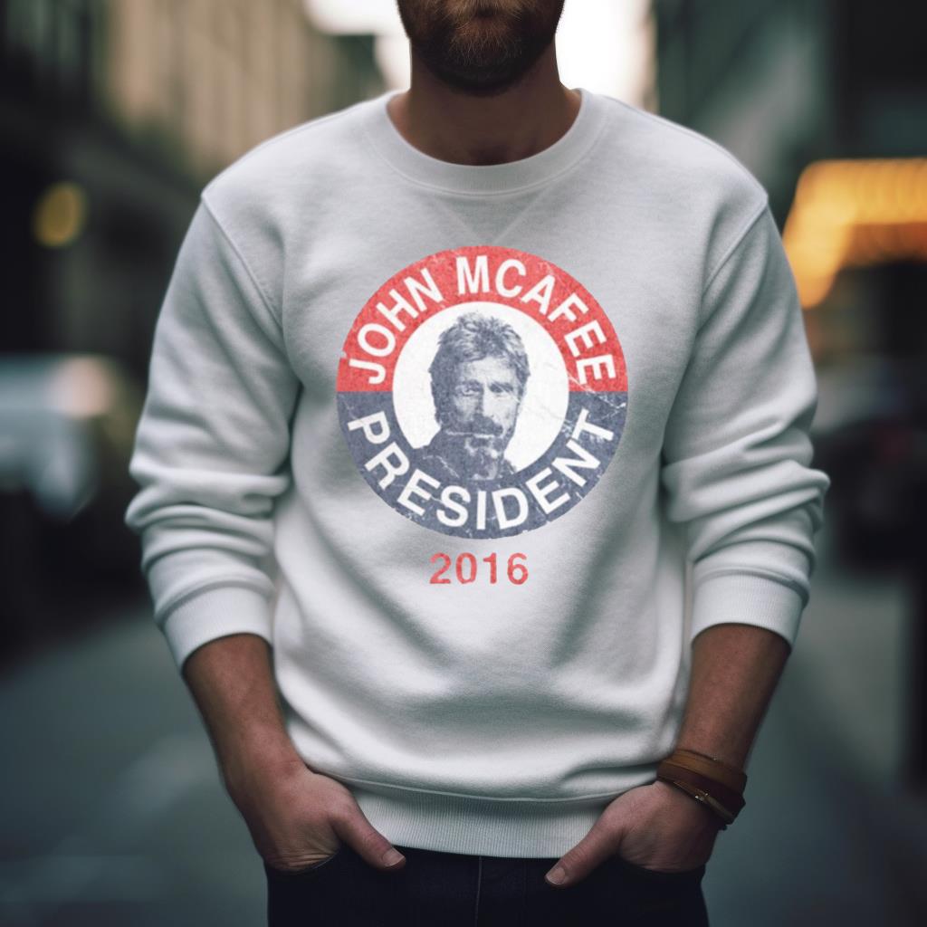 Vintage John Mcafee For President 2016 Shirt