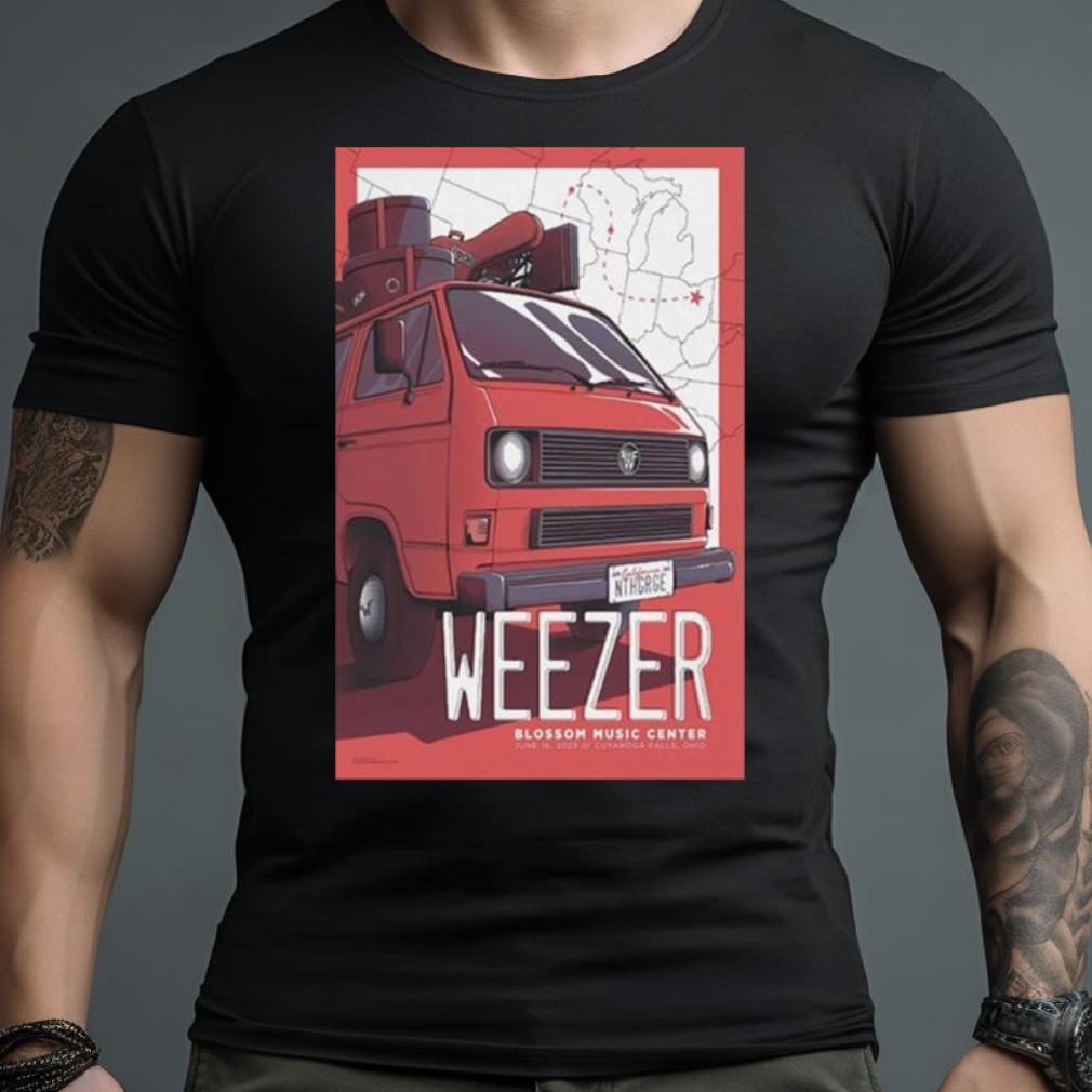 Weezer 2023 Blossom Music Center Oh Poster Shirt