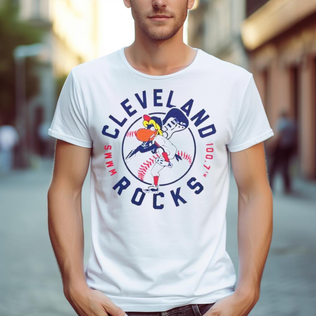 Wmms Cleveland Baseball Rock Mascot Shirt