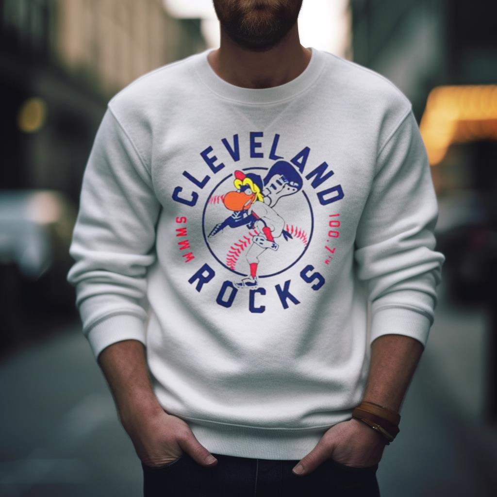 Wmms Cleveland Baseball Rock Mascot Shirt