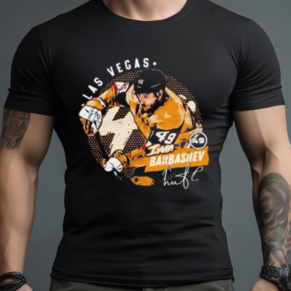 las Vegas Ivan Barbashev ice hockey signature dots Shirt