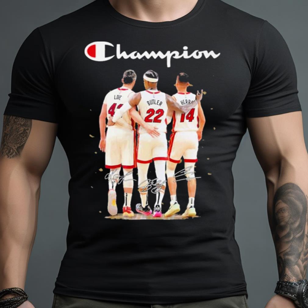 miami Heat Love Butler and Herro Champions 2023 signatures Shirt