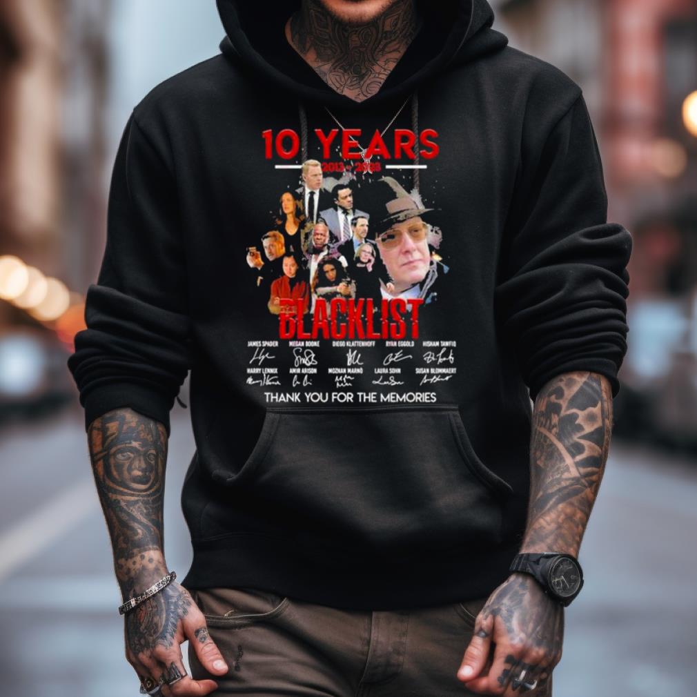 10 Years 2013 - 2023 Blacklist Thank You For The Memories T Shirt 10 Years 2013 - 2023 Blacklist Thank You For The Memories T Shirt