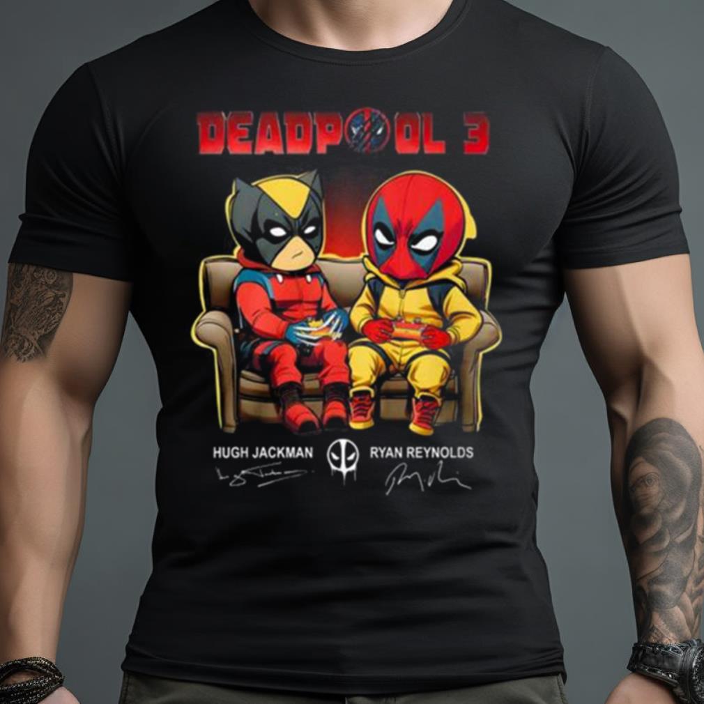 2023 Deadpool 3 Hugh Jackman And Ryan Reynolds Signatures Shirt