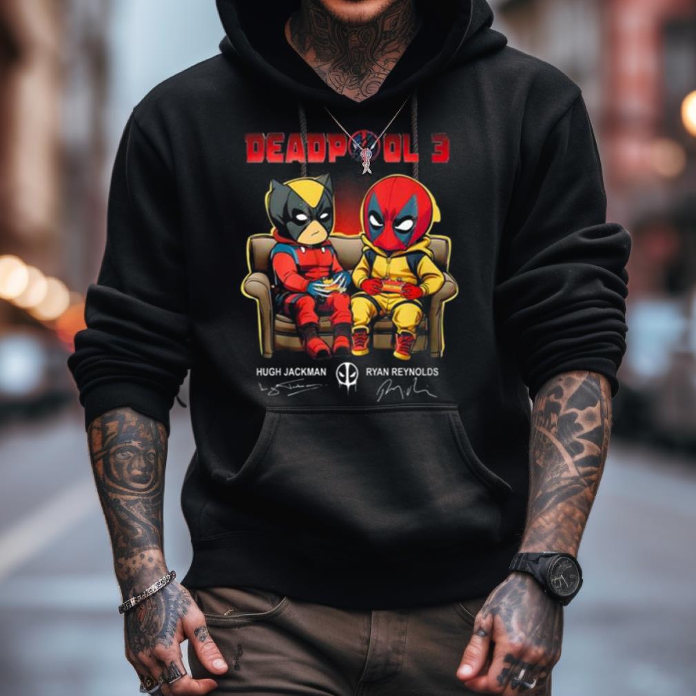 2023 Deadpool 3 Hugh Jackman And Ryan Reynolds Signatures Shirt 2023 Deadpool 3 Hugh Jackman And Ryan Reynolds Signatures Shirt