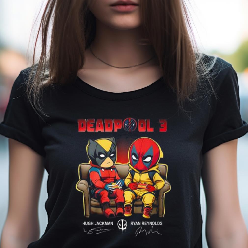 2023 Deadpool 3 Hugh Jackman And Ryan Reynolds Signatures Shirt 2023 Deadpool 3 Hugh Jackman And Ryan Reynolds Signatures Shirt
