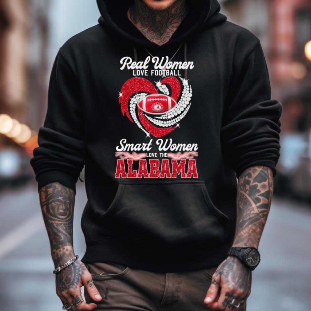 Alabama Crimson Tide Real Women Love Football Smart Women Love The Alabama Heart Shirt Alabama Crimson Tide Real Women Love Football Smart Women Love The Alabama Heart Shirt