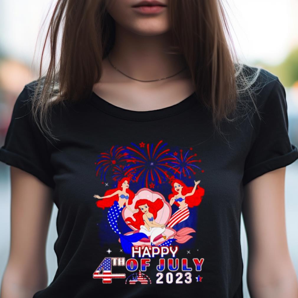 Ariel Mermaid Red Blue Fireworks Happy 4Th Of July 2023 Independent Shirt Ariel Mermaid Red Blue Fireworks Happy 4Th Of July 2023 Independent Shirt