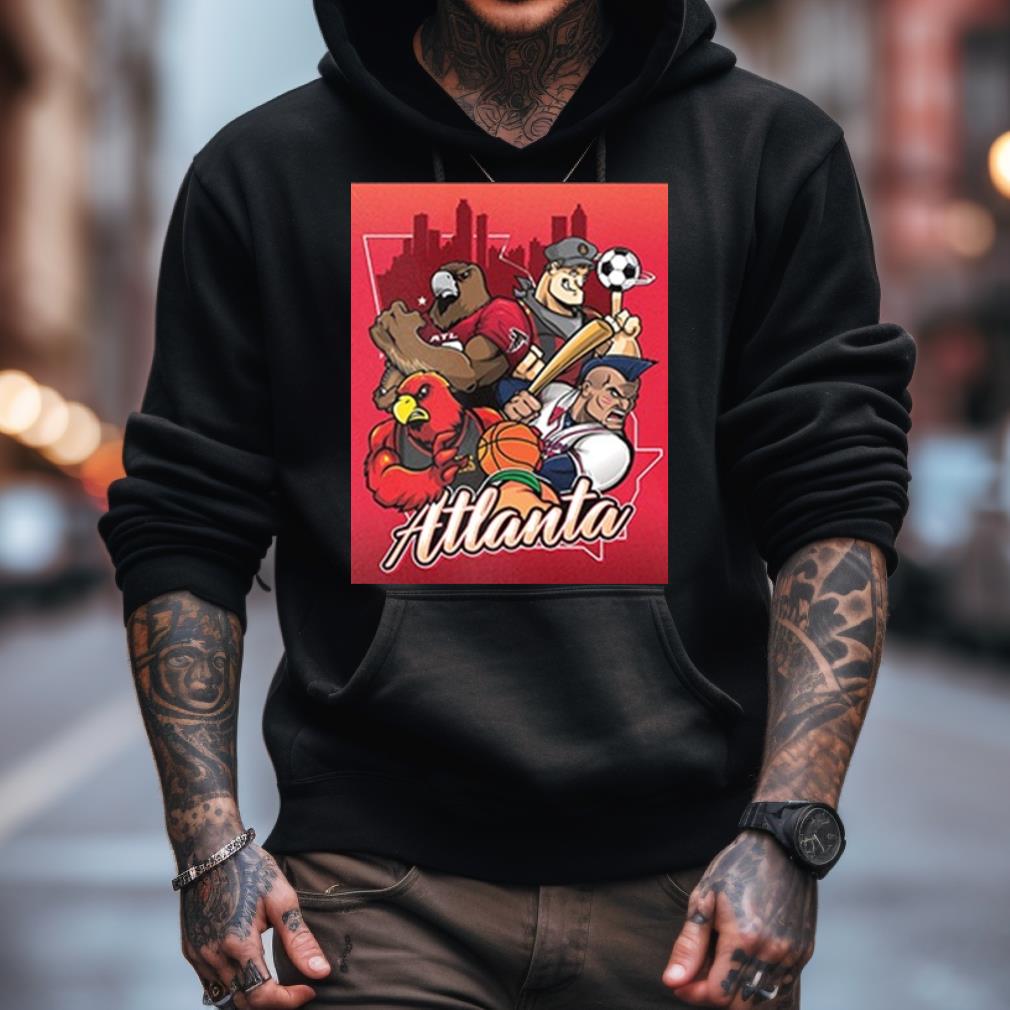 Official Atlanta falcons x atlanta braves x atlanta hawks x atlanta united  fc art by eric poole unique T-shirt, hoodie, tank top, sweater and long  sleeve t-shirt