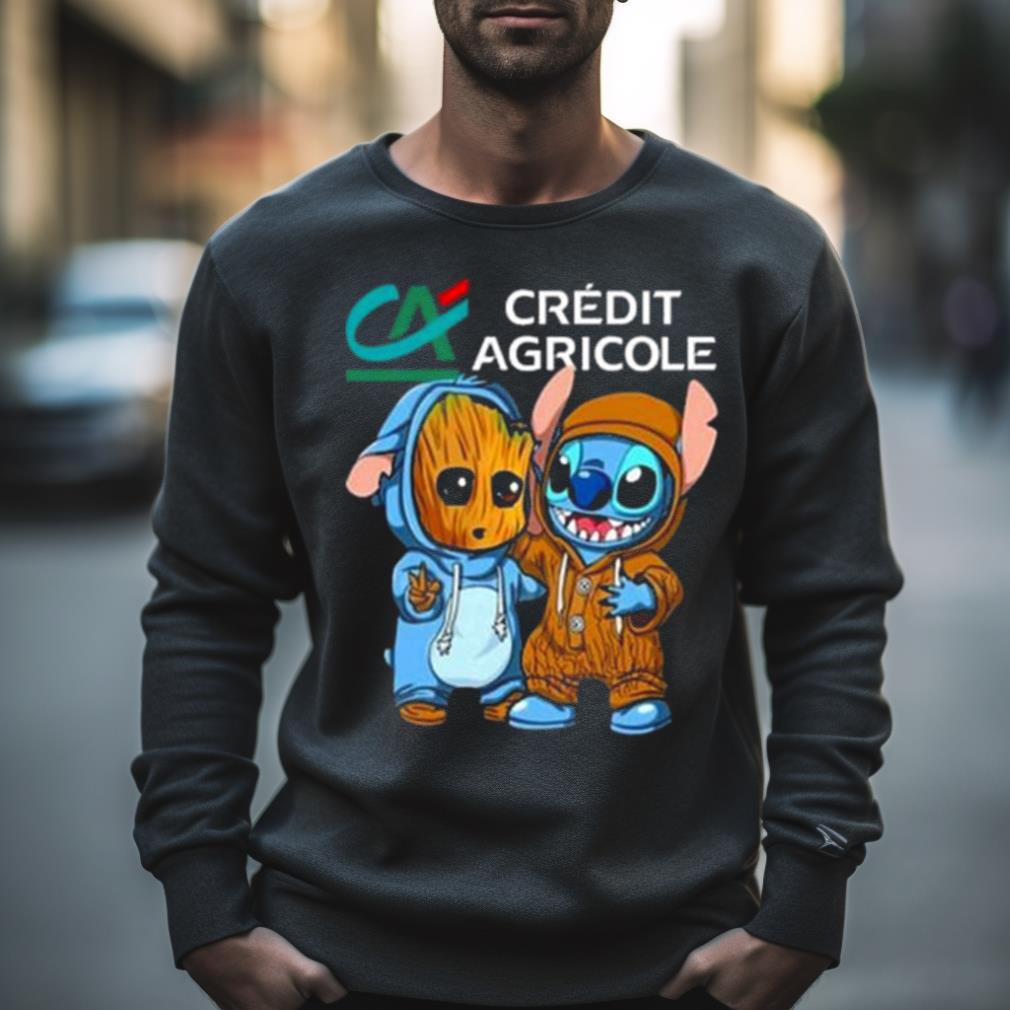Baby Groot And Baby Stitch Credit Agricole Shirt