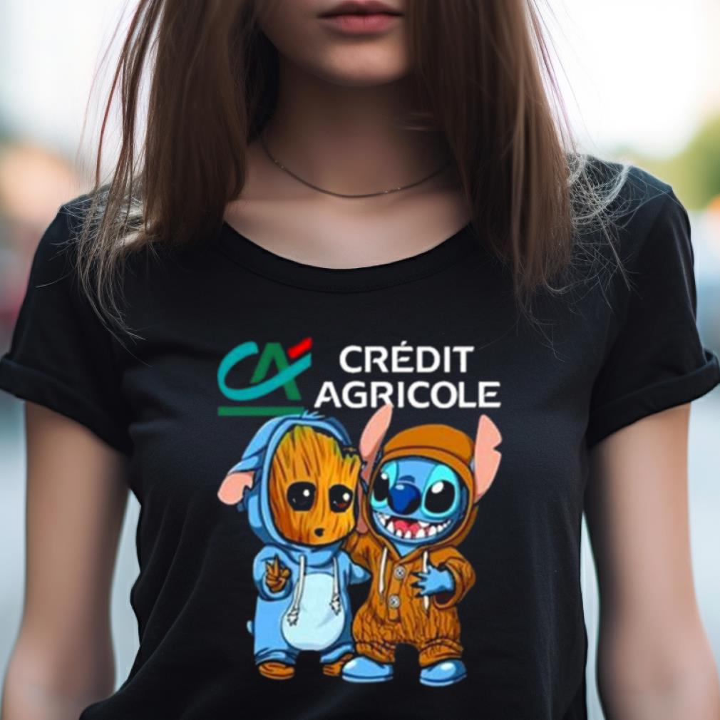 Baby Groot And Baby Stitch Credit Agricole Shirt Hersmiles