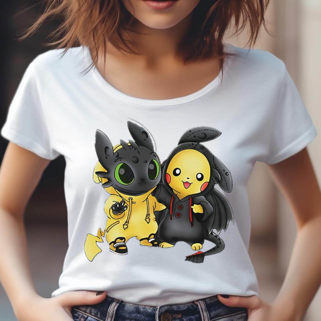 Baby Toothless And Pikachu Shirt Baby Toothless And Pikachu Shirt