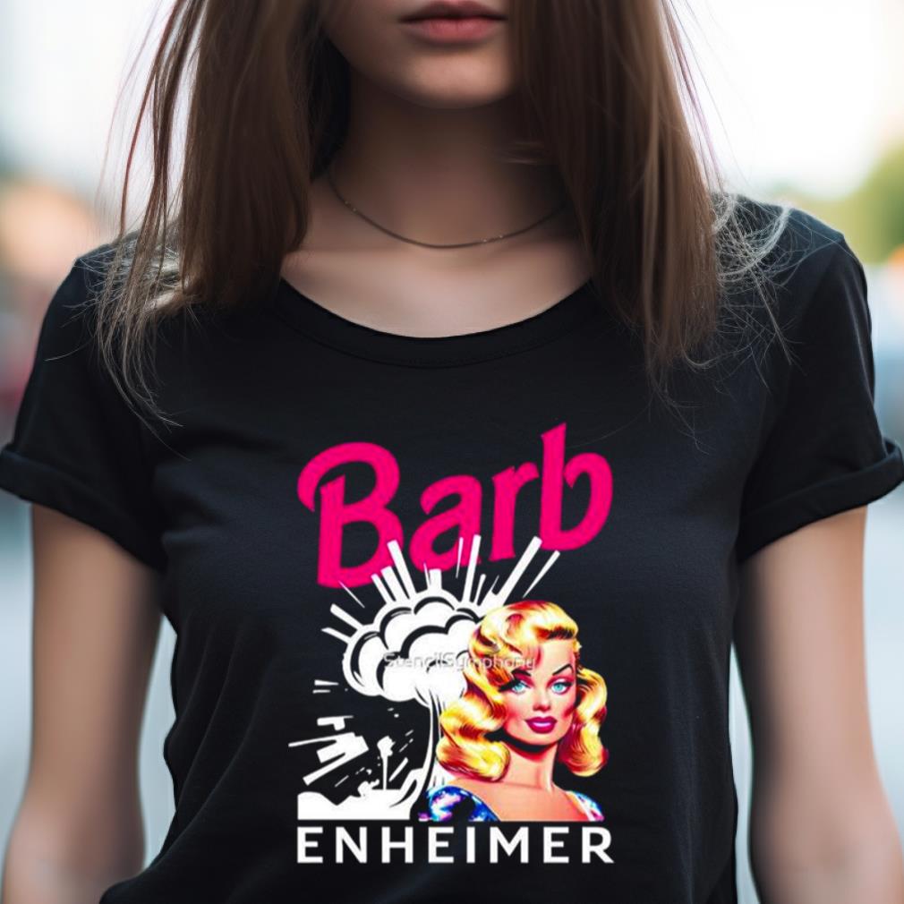 Barbenheimer Barbie Oppenheimer 2023 Pink And White T Shirt