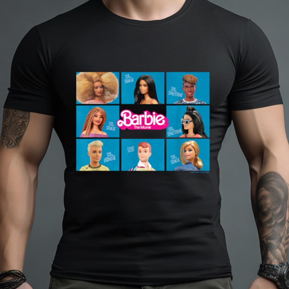 Barbie The Movie Grid T Shirt