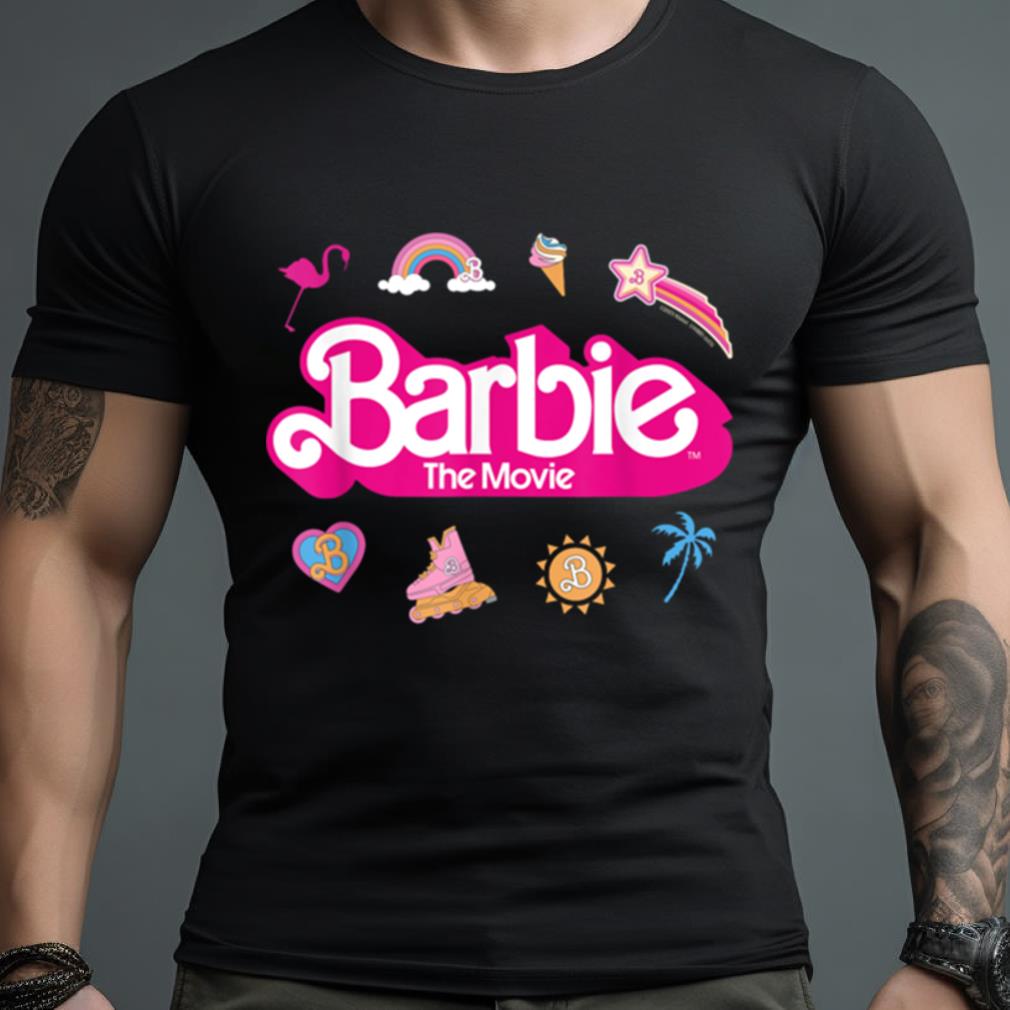 Barbie The Movie Movie Logo Icons T Shirt