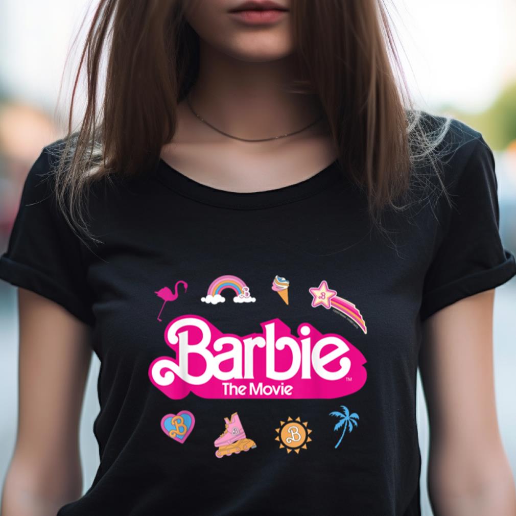 Barbie The Movie Movie Logo Icons T Shirt Barbie The Movie Movie Logo Icons T Shirt