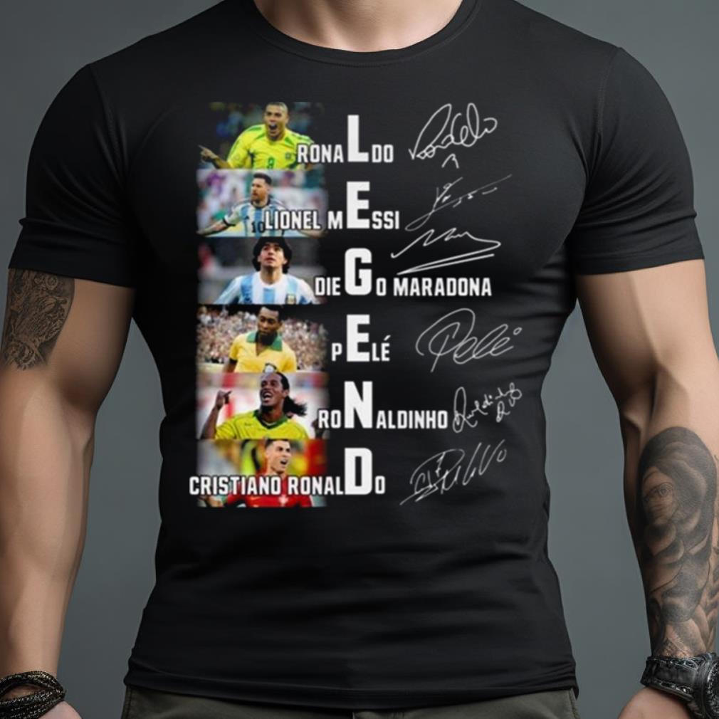 Champion Pele Ronaldinho Diego Maradona signatures shirt, sweater and  hoodie, hoodie, sweater, longsleeve and V-neck T-shirt