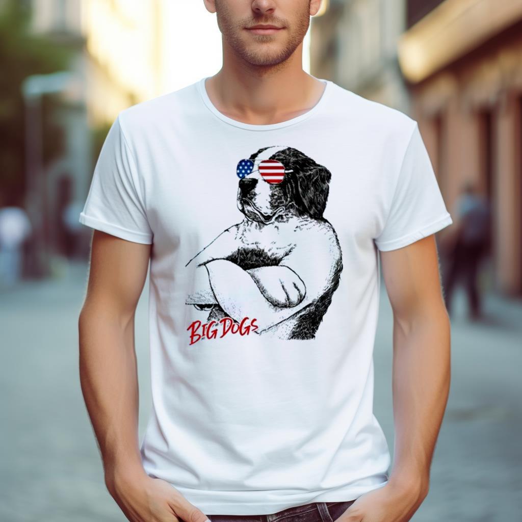 Big Dogs Stars & Stripes Bad Dog T Shirt
