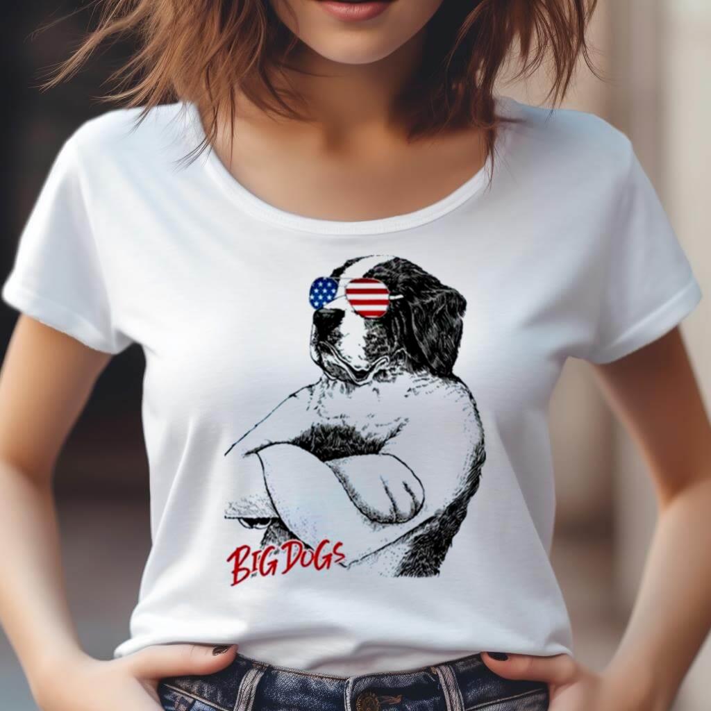 Big Dogs Stars & Stripes Bad Dog T Shirt Big Dogs Stars & Stripes Bad Dog T Shirt