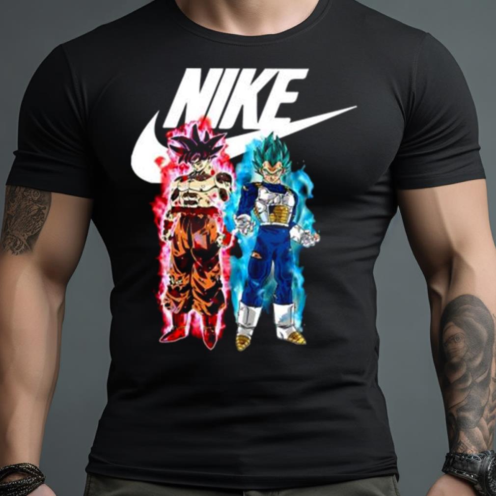 Black Goku And Vegeta Nike Graphic Shirt