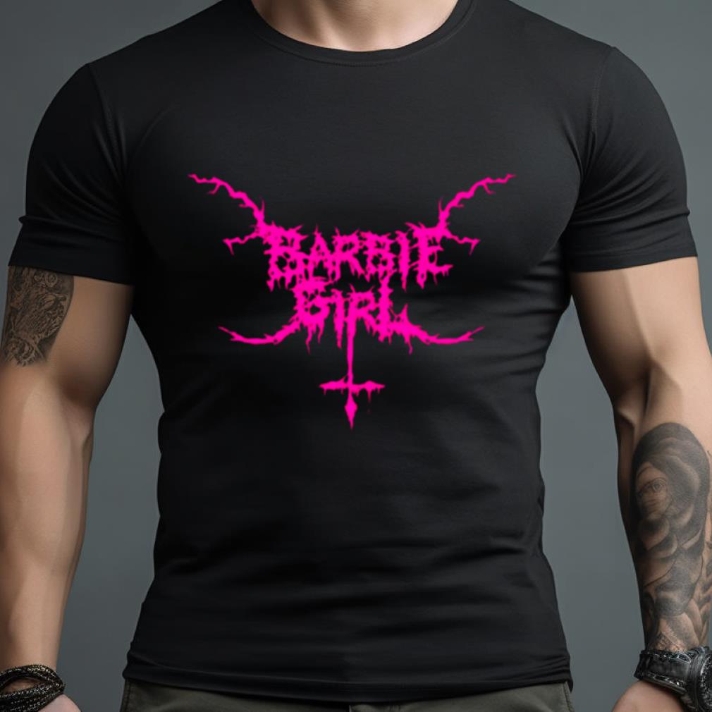 Black Metal Barbie Girl Pink Shirt