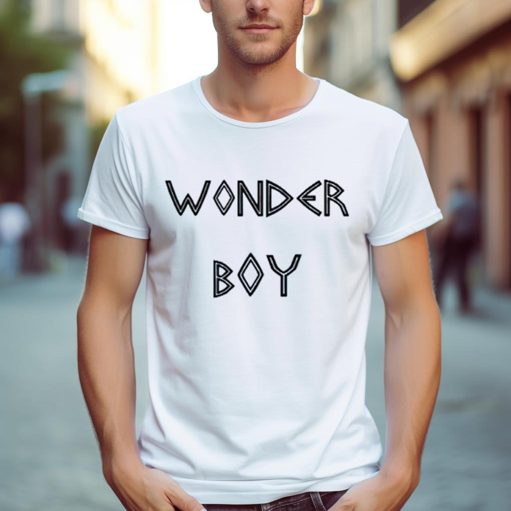 Black Wonderboy Font Logo Shirt