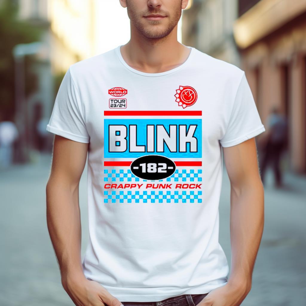 Blink 182 World Tour 2023 2024 Crappy Punk Rock Bmxer Tee Fan Gifts T Shirt
