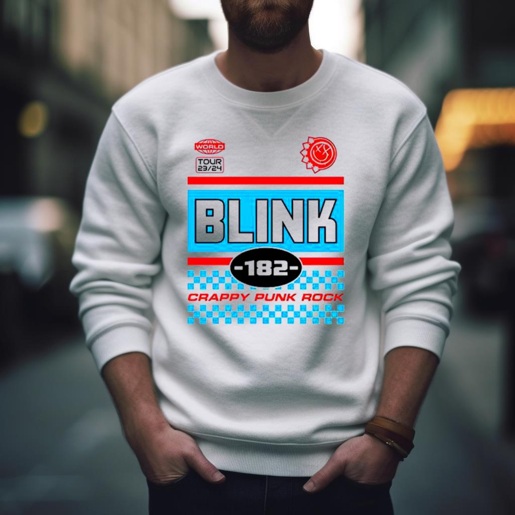 Blink 182 World Tour 2023 2024 Crappy Punk Rock Bmxer Tee Fan Gifts T Shirt
