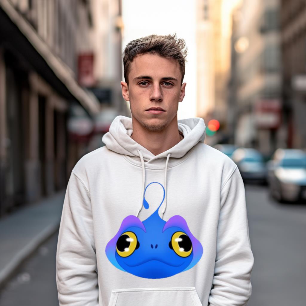Blue The Sea Beast Face Shirt Blue The Sea Beast Face Shirt