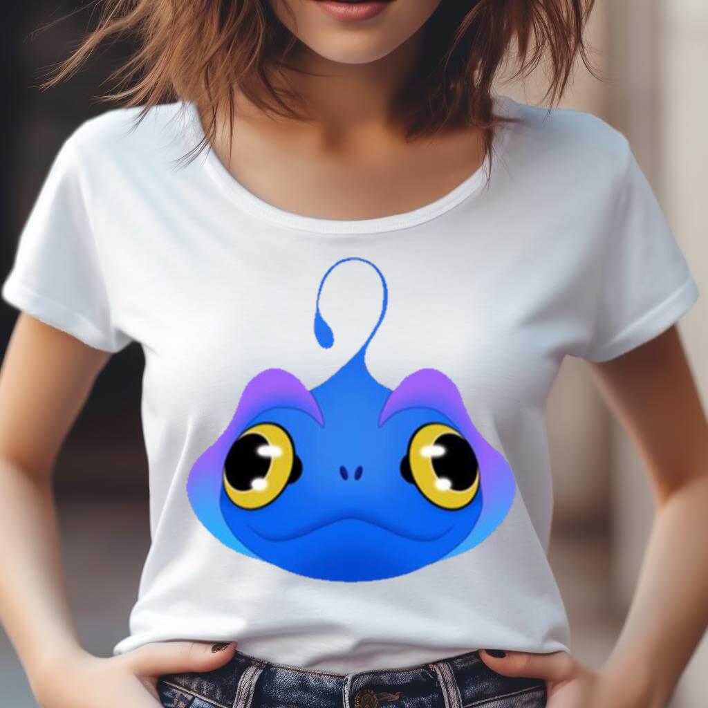 Blue The Sea Beast Face Shirt Blue The Sea Beast Face Shirt