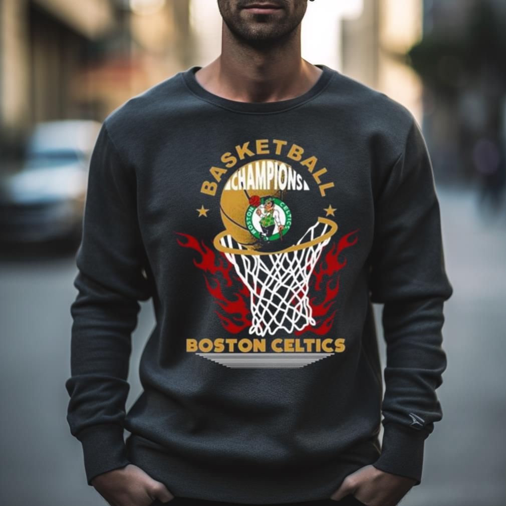 Boston Celtics Basketball Champions Fire Logo 2023 Shirt