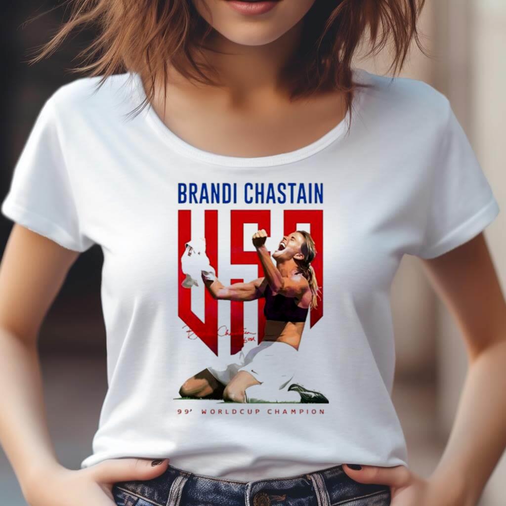 Brandi Chastain Us Womens Soccer 99 Champion Shirt