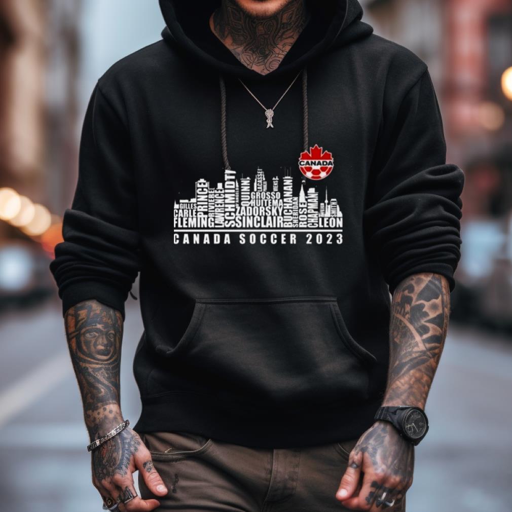 Canada Soccer 2023 Team Players Name City Skyline Shirt Canada Soccer 2023 Team Players Name City Skyline Shirt