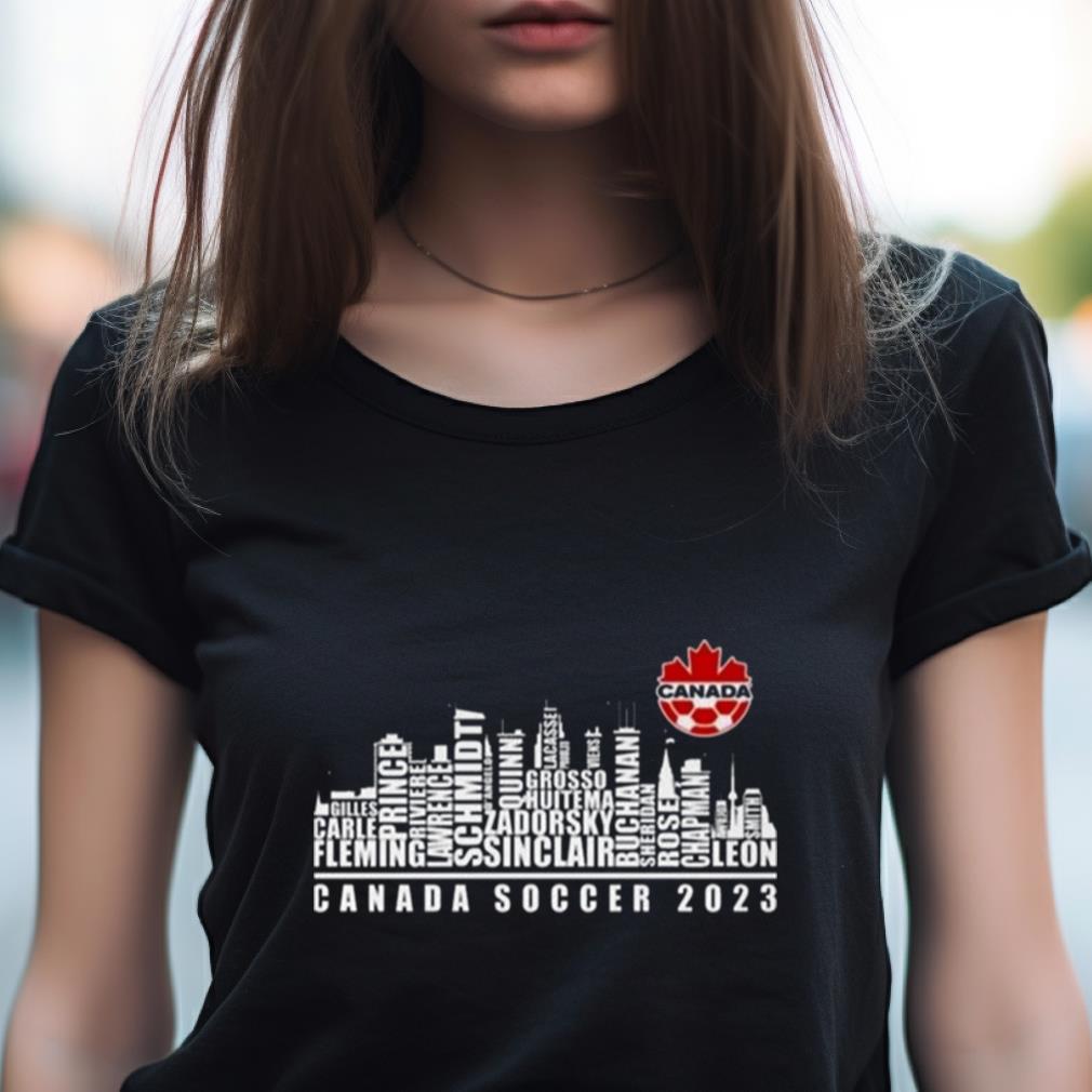 Canada Soccer 2023 Team Players Name City Skyline Shirt Canada Soccer 2023 Team Players Name City Skyline Shirt
