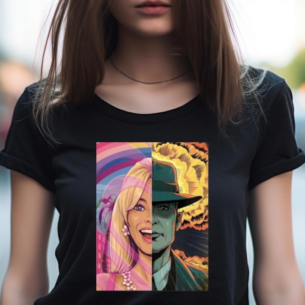 Cheap Artwork Margot Robbie And Cillian Murphy Barbie Poster Shirt Cheap Artwork Margot Robbie And Cillian Murphy Barbie Poster Shirt