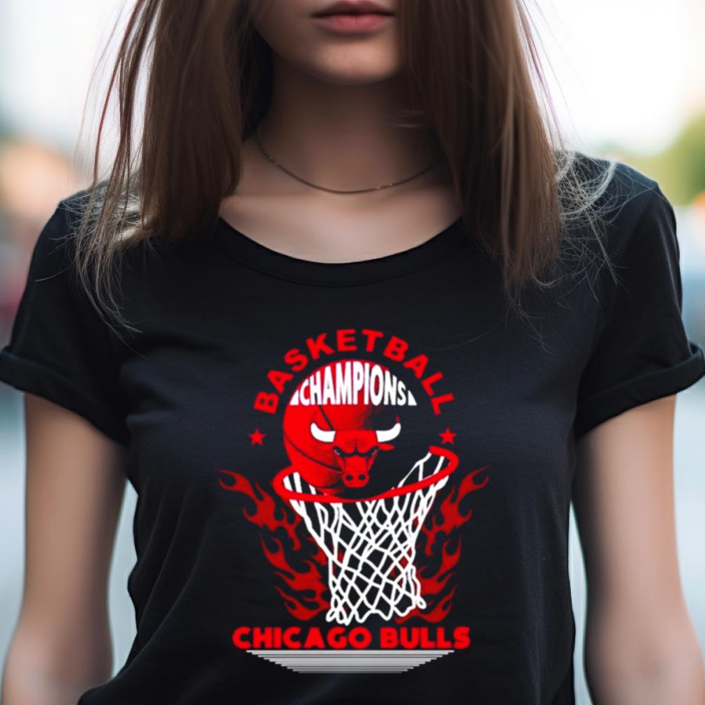 Chicago Bulls Basketball Champions Fire Logo 2023 Shirt