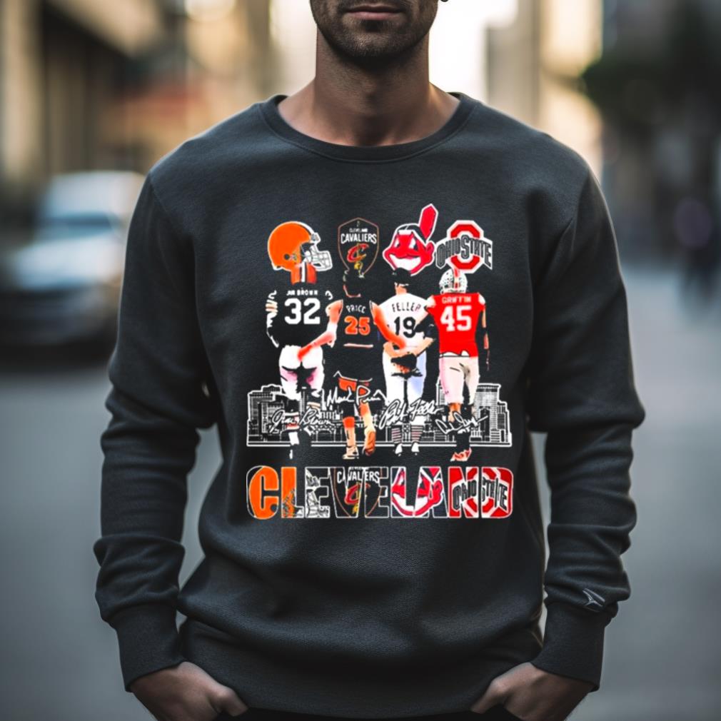 Cleveland And Champions 2023 With Signatures Browns X Cincinnati X Cavaliers X Ohio State Shirt Cleveland And Champions 2023 With Signatures Browns X Cincinnati X Cavaliers X Ohio State Shirt