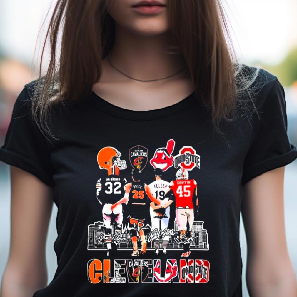 Cleveland And Champions 2023 With Signatures Browns X Cincinnati X  Cavaliers X Ohio State Shirt, hoodie, sweater, long sleeve and tank top