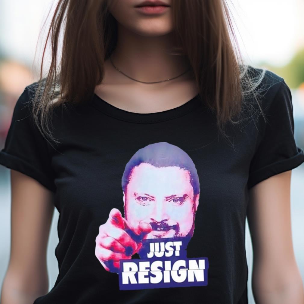 David Howell Wearing Just Resign Shirt David Howell Wearing Just Resign Shirt