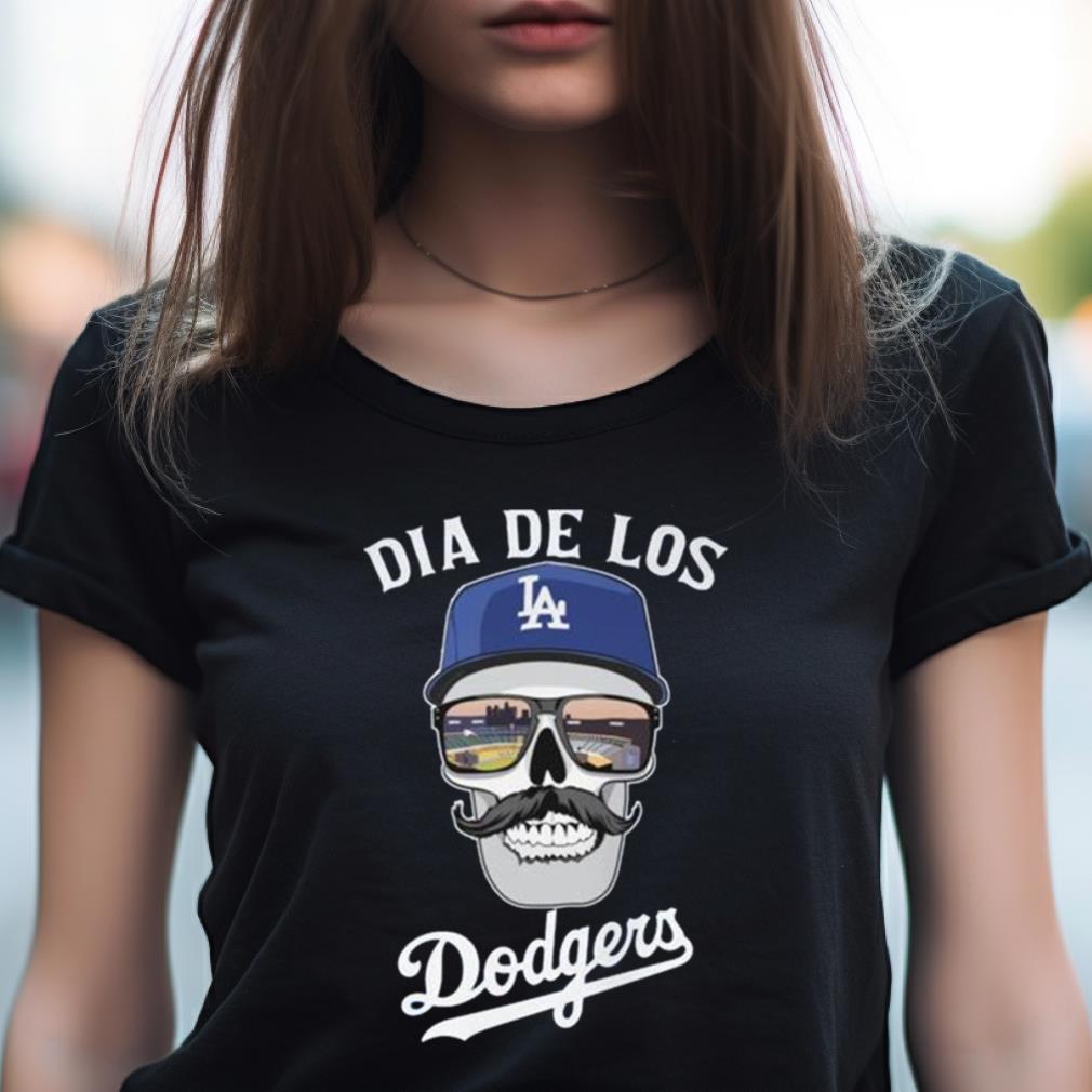 Dia De Los Dodgers Skull T Shirt Hersmiles